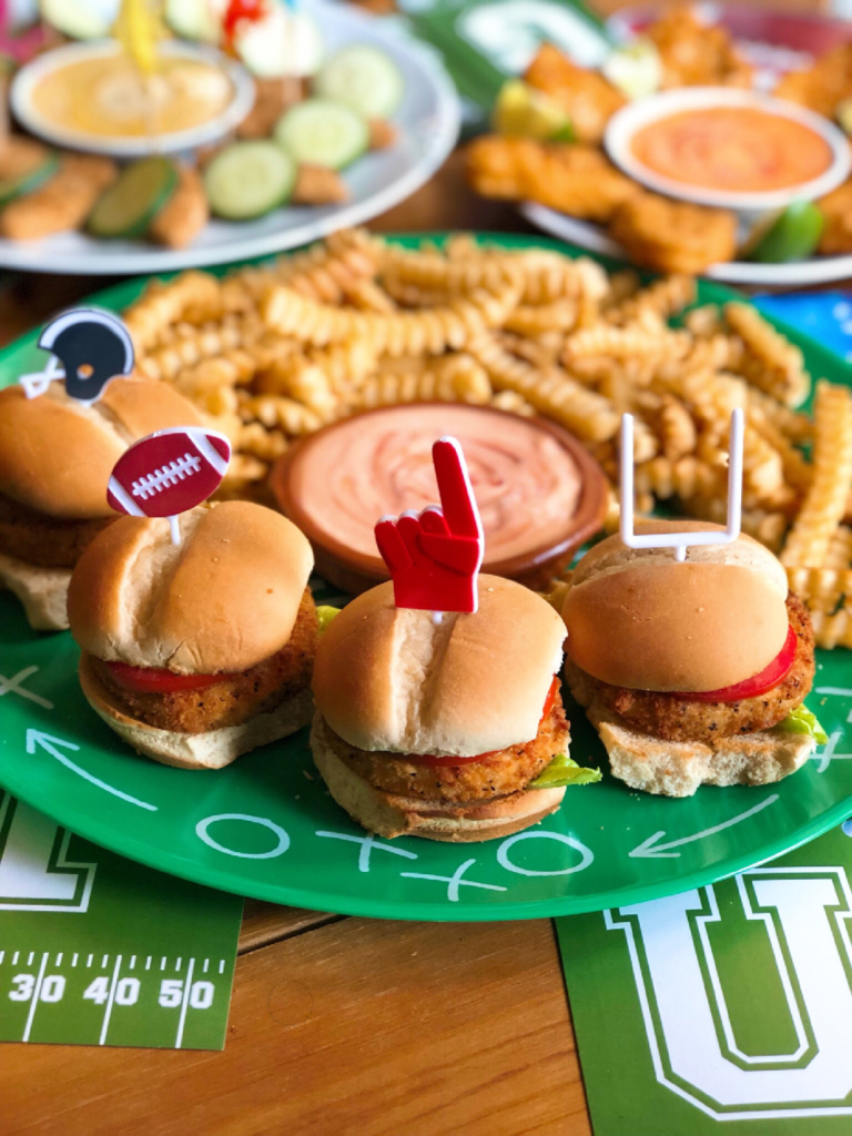We used football inspired elements to create a party vibe. 