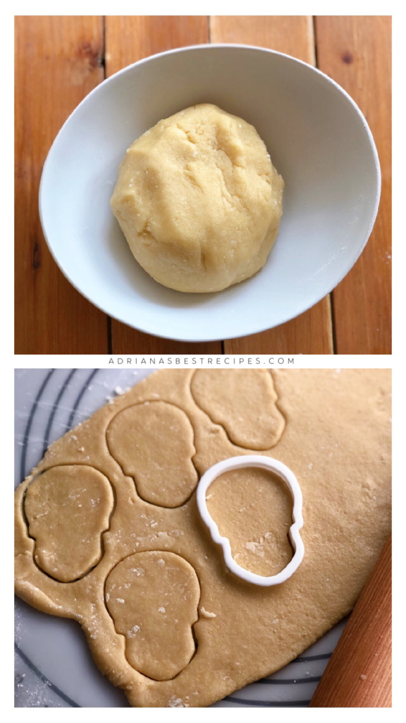 The sugar cookie dough has to be kept cold for easy cutting