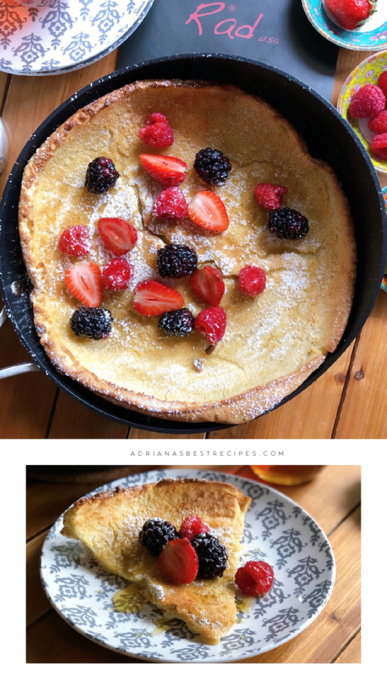 Perfect brunch using the correct cooking tools and fresh fruit