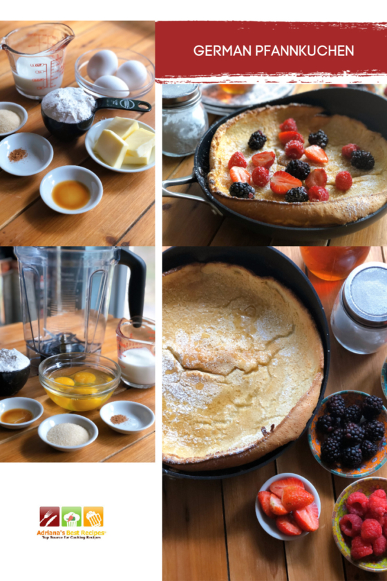 The perfect German Pfannkuchen or Dutch baby uses room temperature ingredients