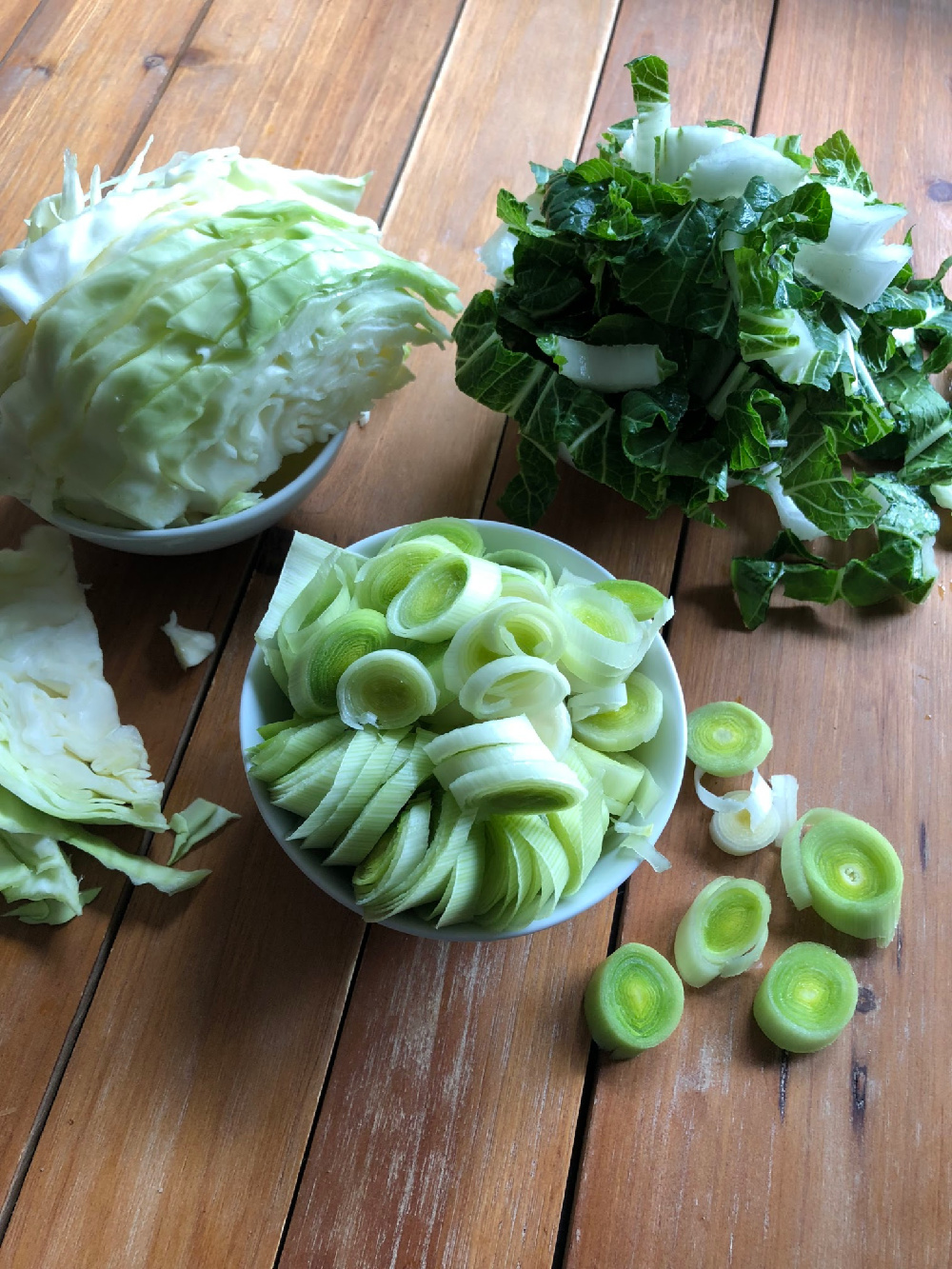 Chopped vegetables