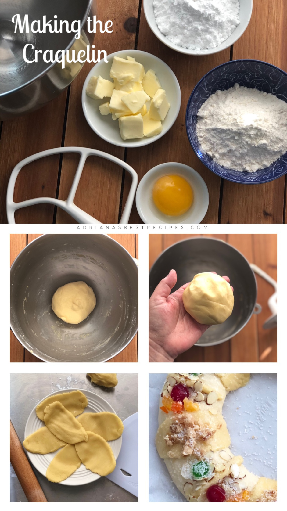 The craquelin has butter, confectioners sugar, flour, and good a yolk at room temperature