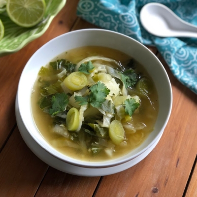 The vegetarian cabbage soup is for those looking for a clean diet option, adding green vegetables, or otherwise starting a soup diet regimen.