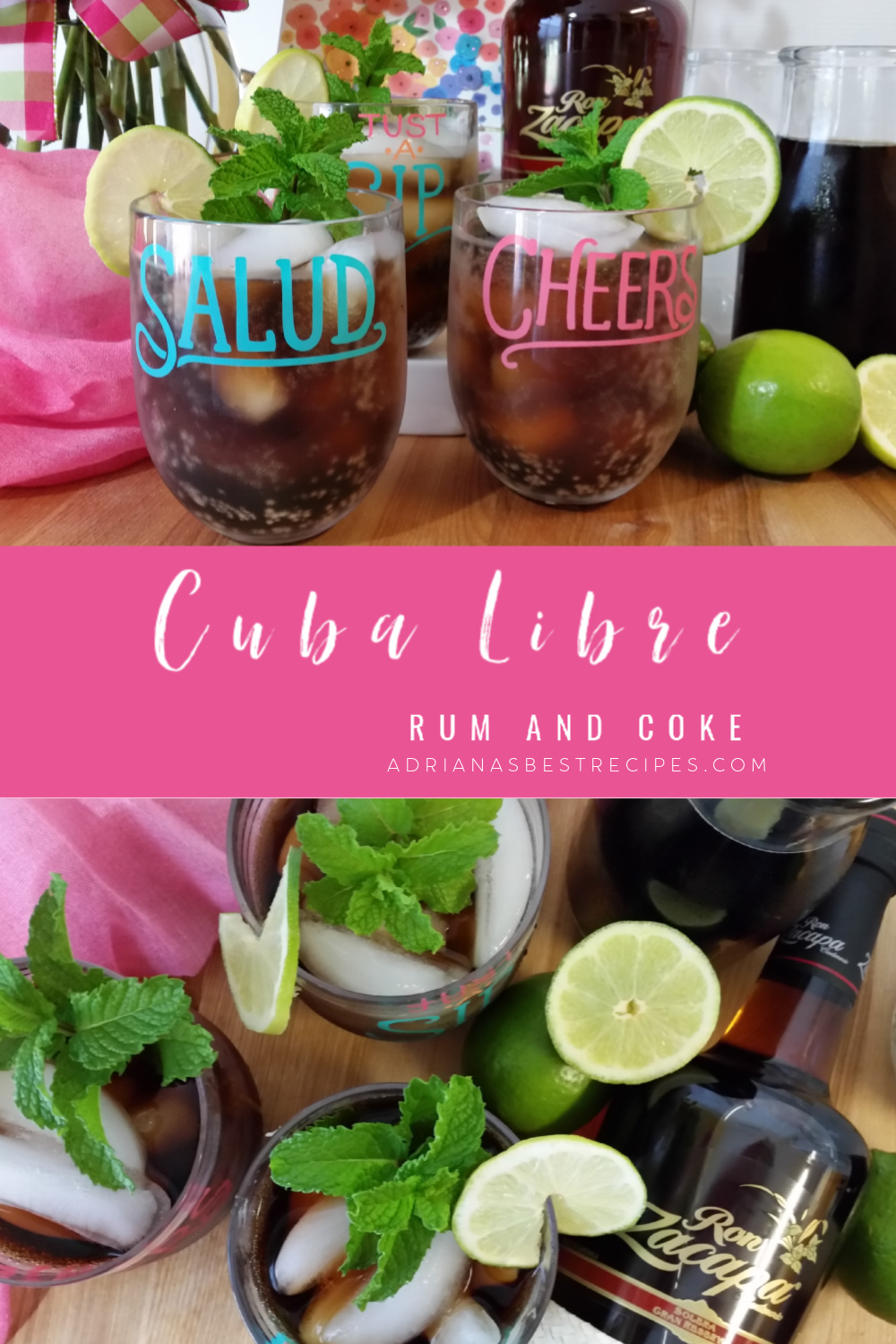 Cuban cocktail with rum and coke