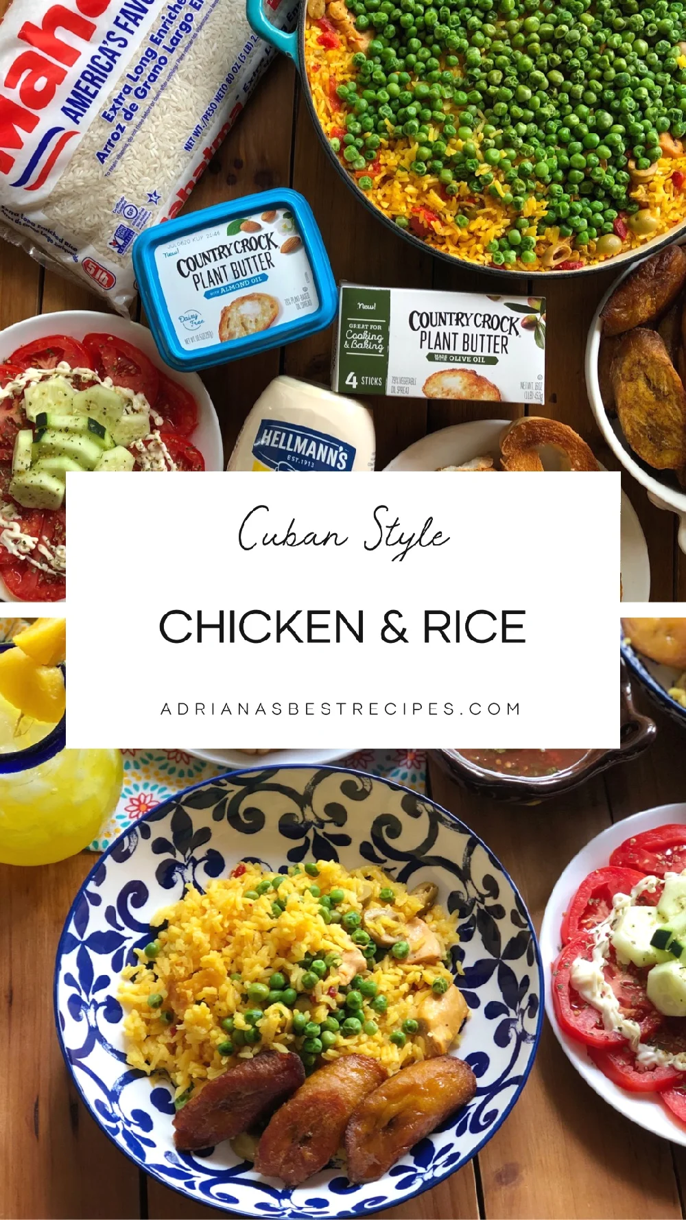 This recipe is a one-pot meal for chicken and rice called in Spanish "Arroz con Pollo." The ingredients include long-grain rice, white chicken meat, olive oil, butter, peas, saffron, olives, chicken stock, and Latino condiments. All ingredients found at Sedano's Supermarkets. 
