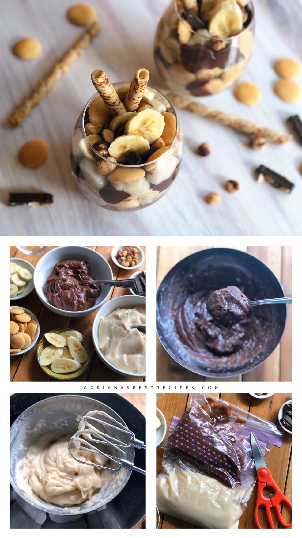 Step by step process for making the vegan chocolate pudding dessert