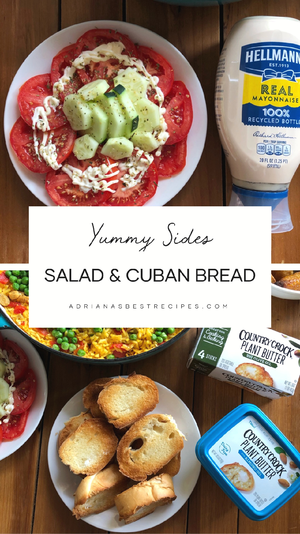 The menu also includes salad and a buttery Cuban bread.