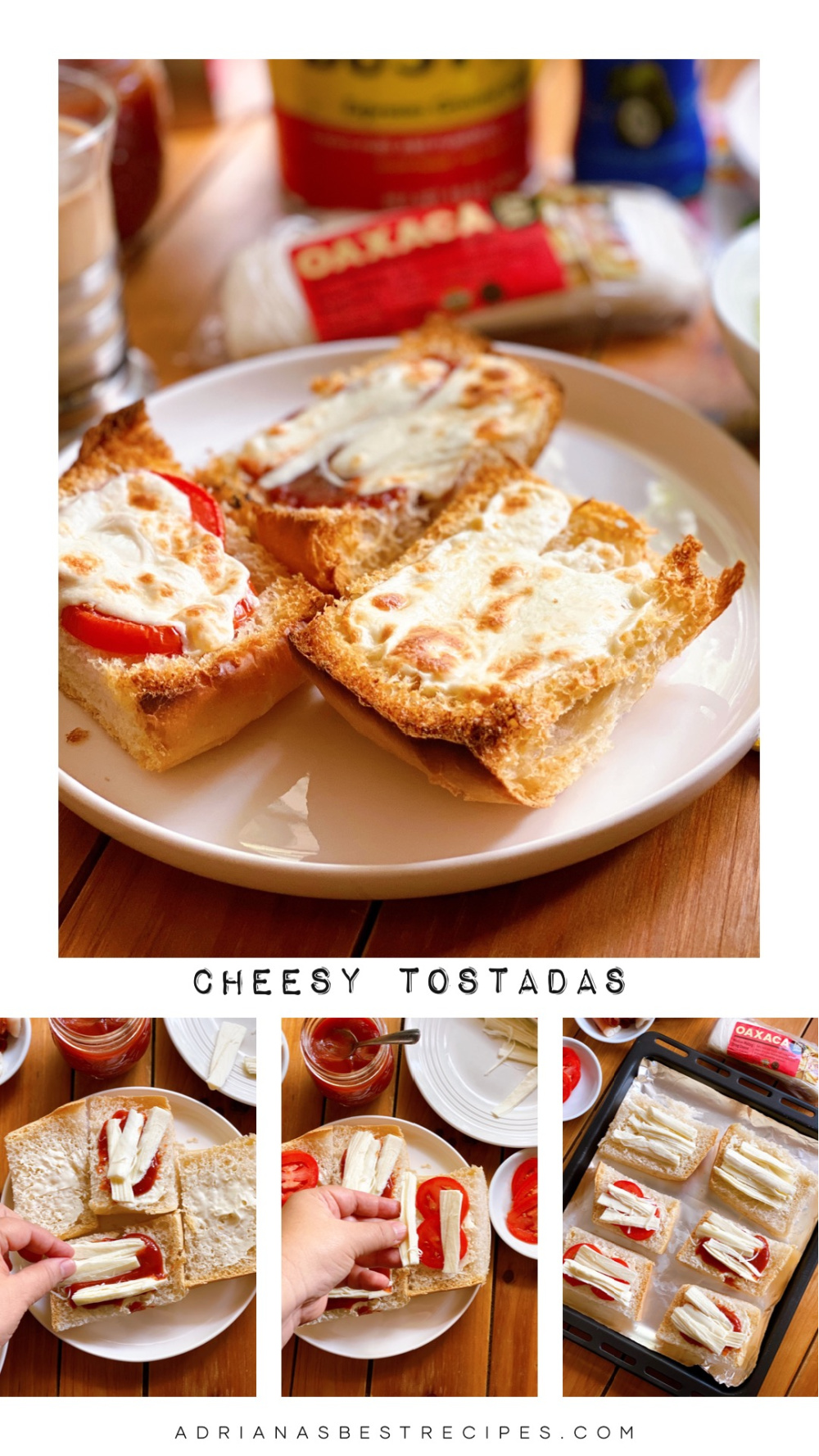 Cheesy toast made with Rizo Bros Oaxaca cheese