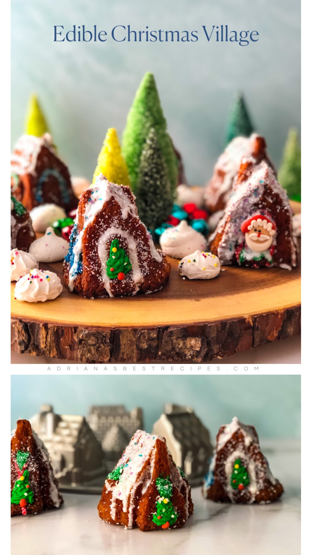 Edible Christmas Village with Apple Cupcakes - Adriana's Best Recipes