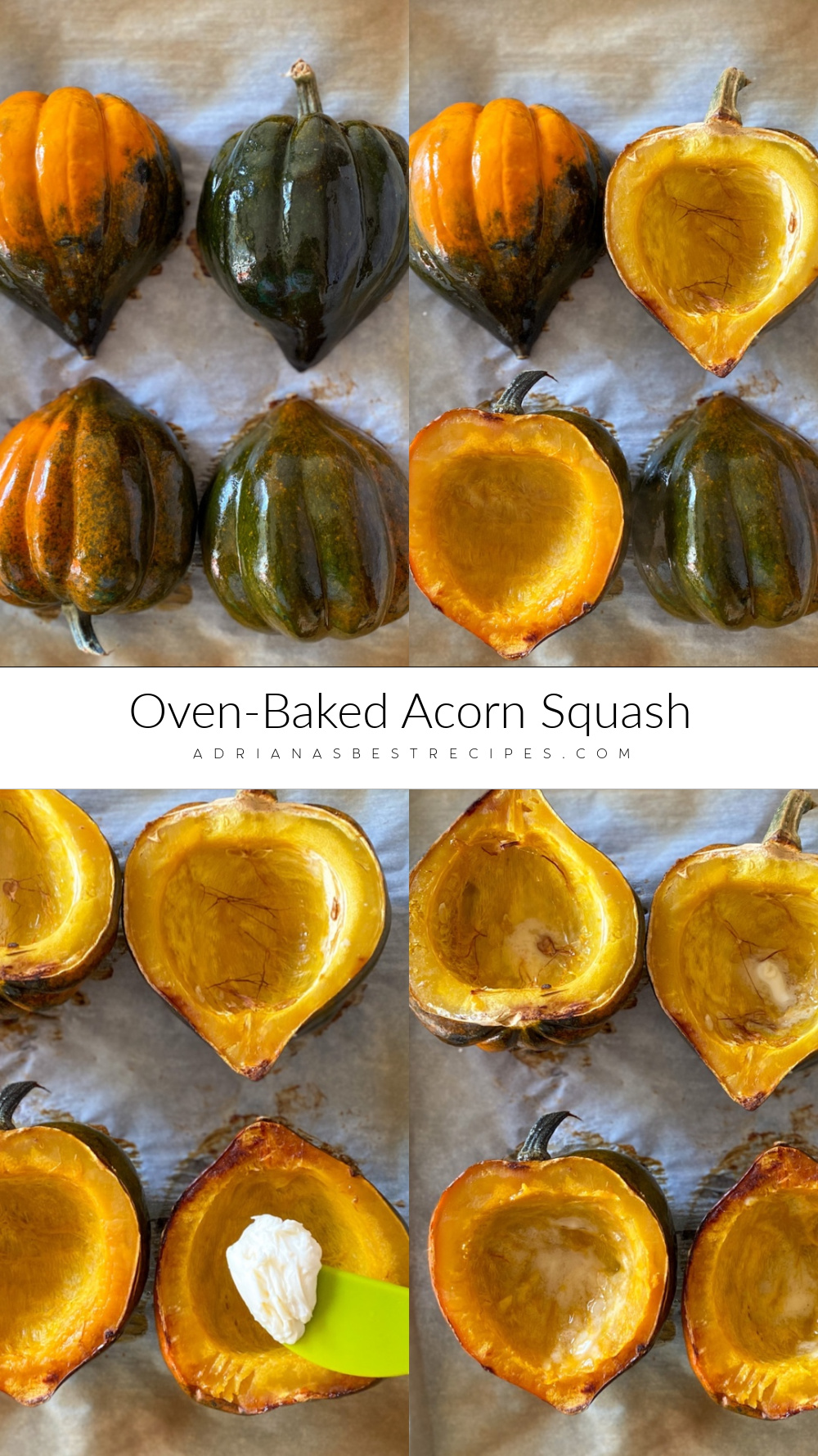 Oven-baked acorn squash