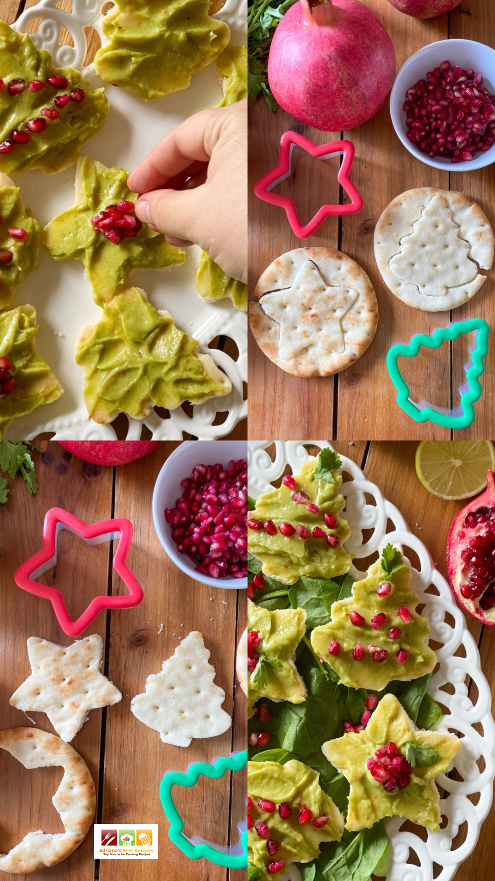 showing the step by step on how to make the holiday avocado toast