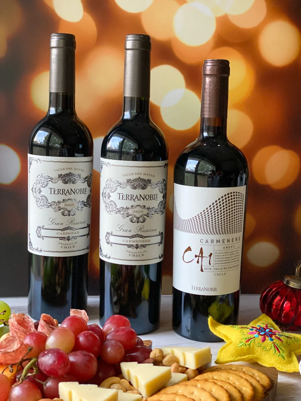 three bottles of red wine for small gatherings