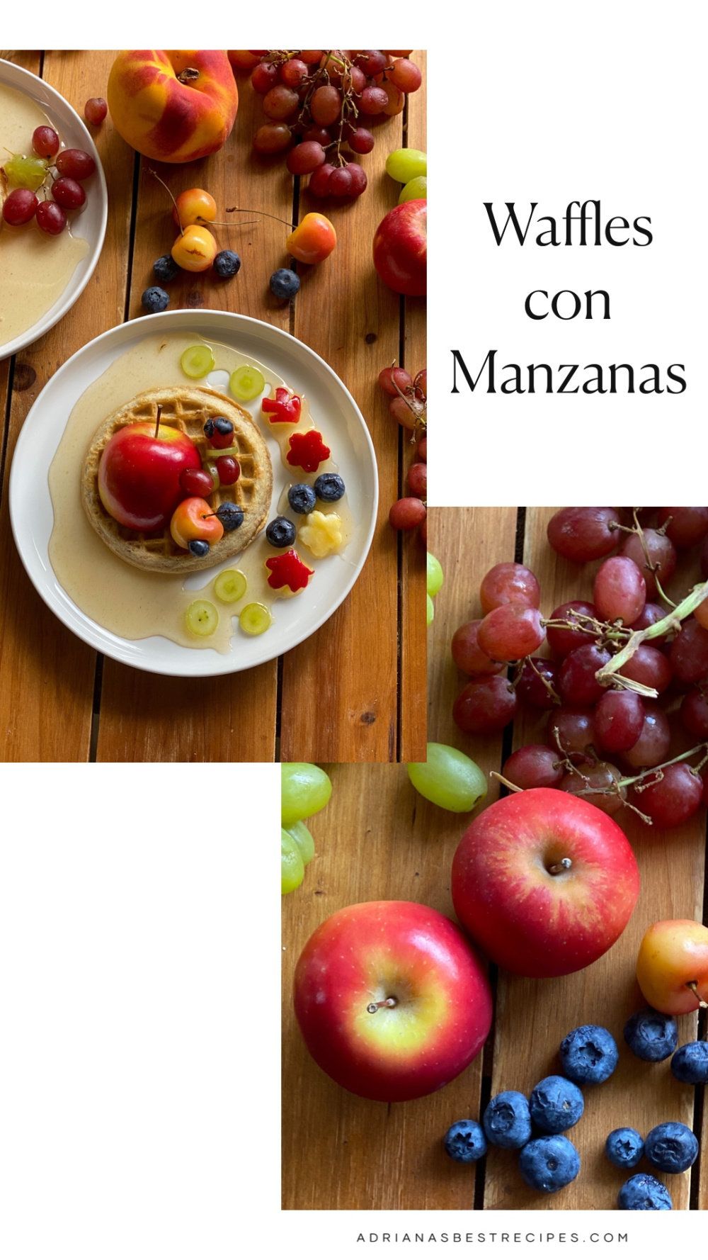 Waffles con Manzanas