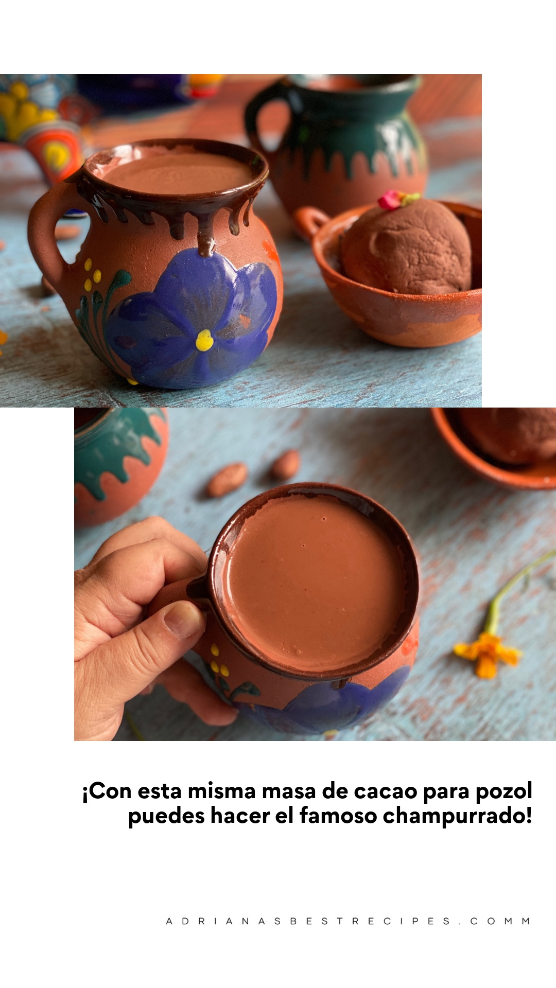 Con esta misma masa de cacao puedes hacer el famoso champurrado