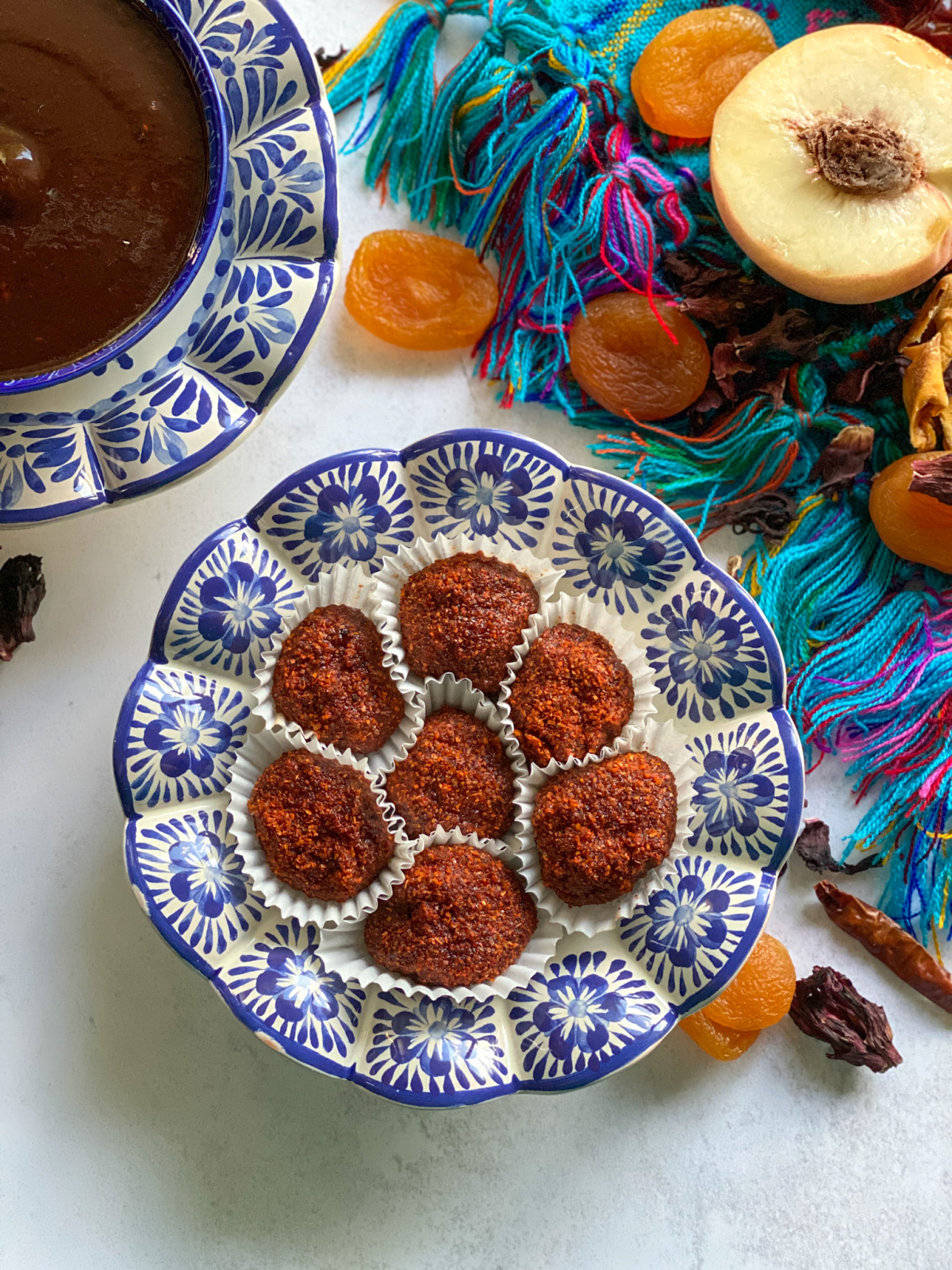 a plate with freshly made chamoy treats