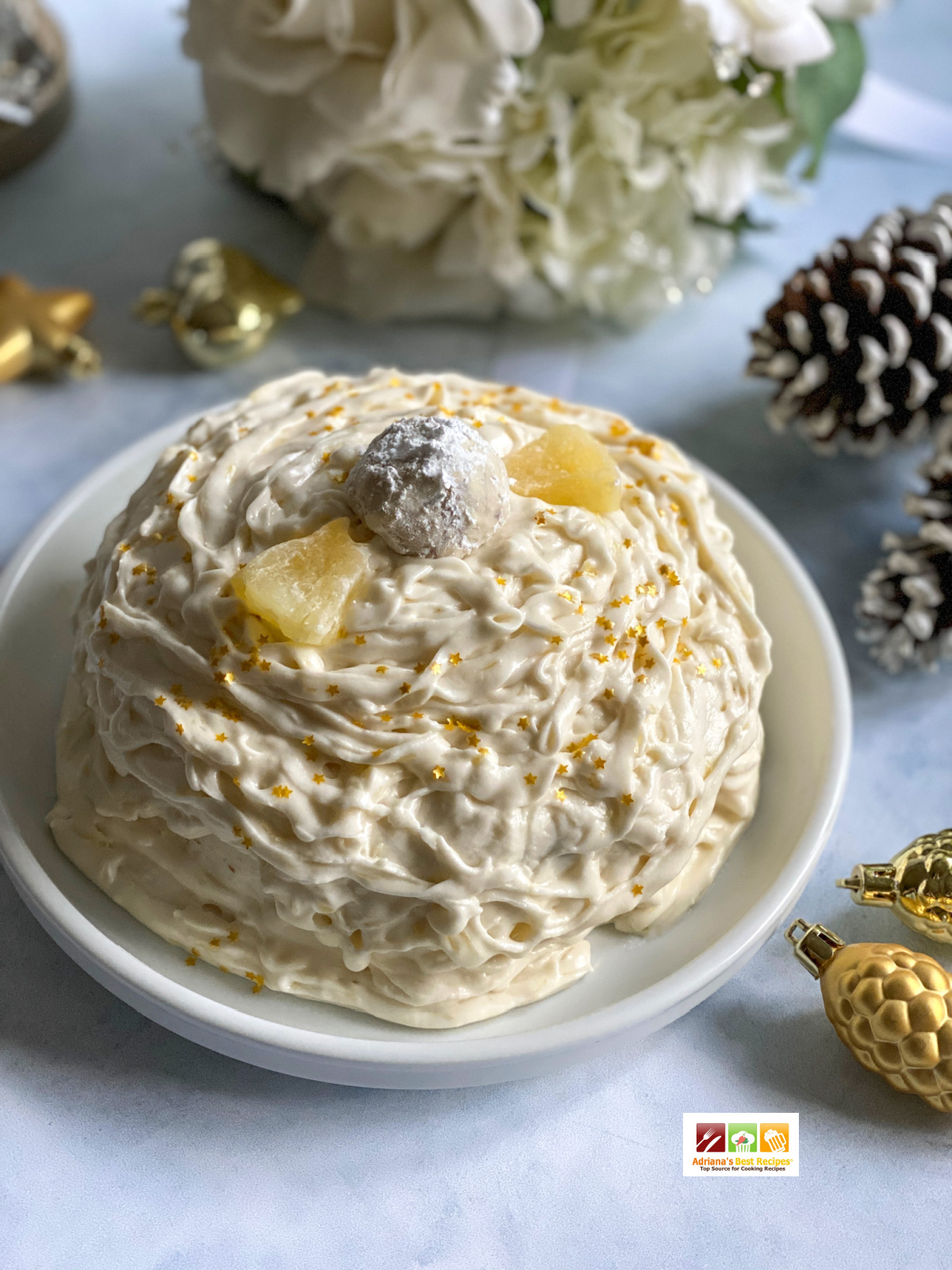 The Mexican wedding cake is similar to the hummingbird cake