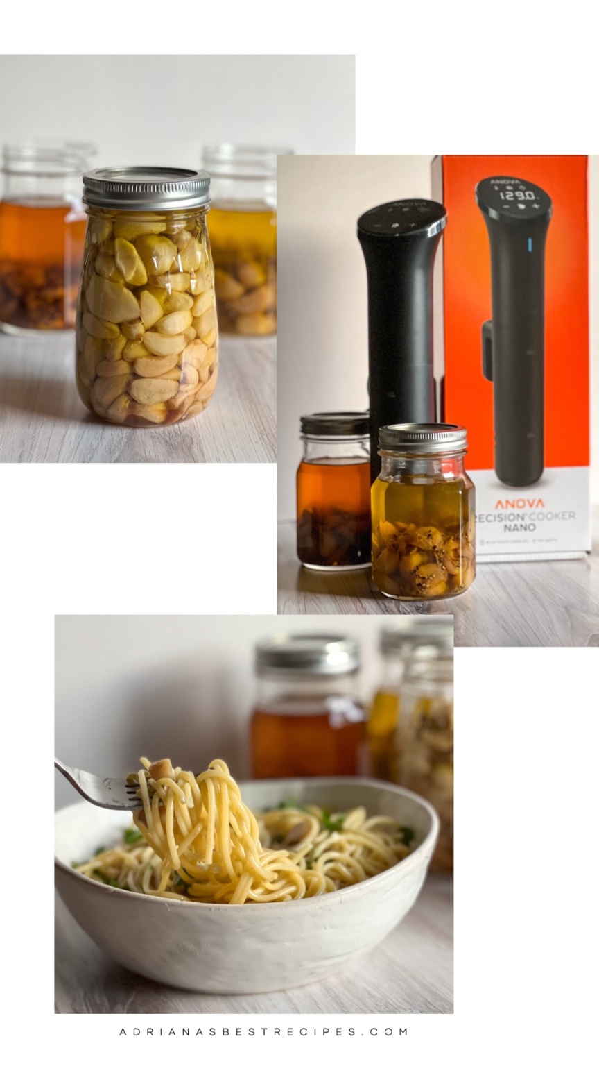 Sous Vide Garlic Confit and Infused Olive Oil Adriana