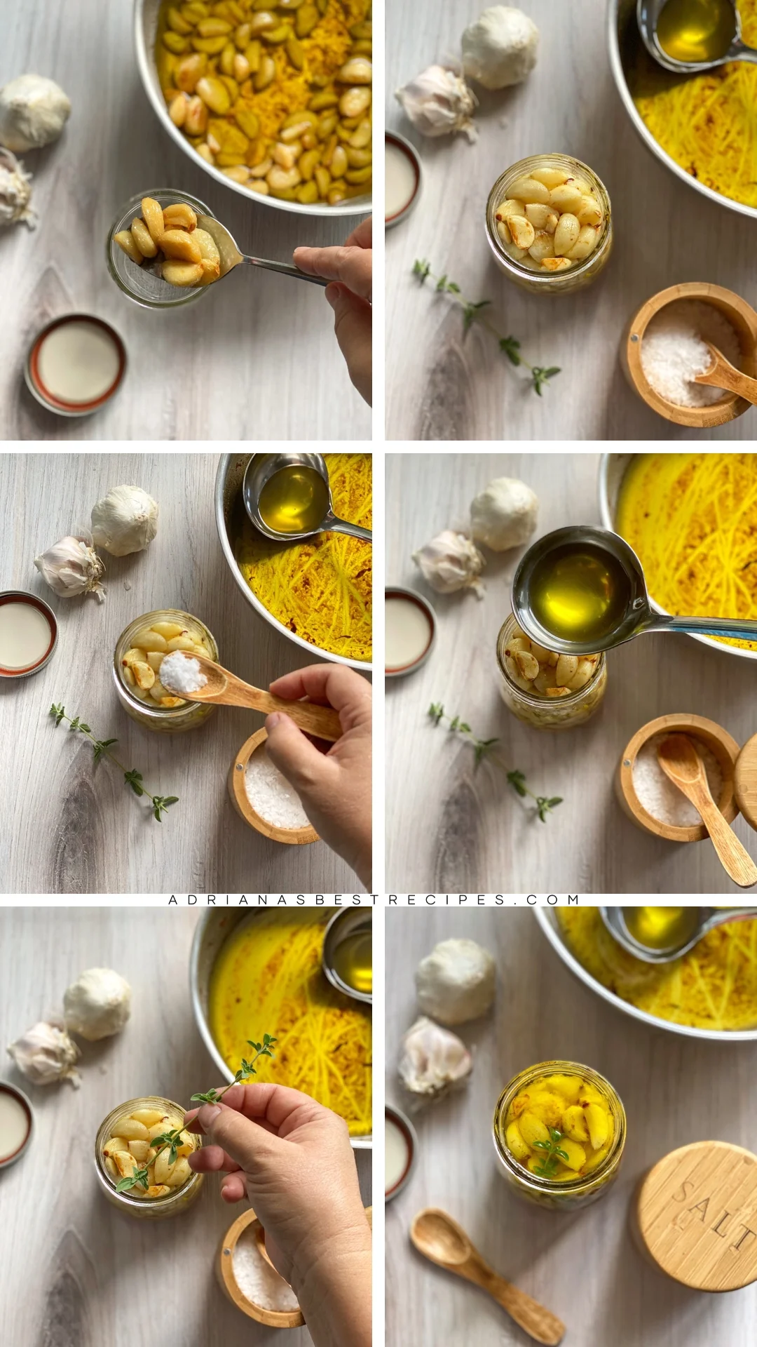 Step by step on how to make sous vide garlic confit