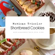 Mexican Tricolor Shortbread Cookies for the holidays