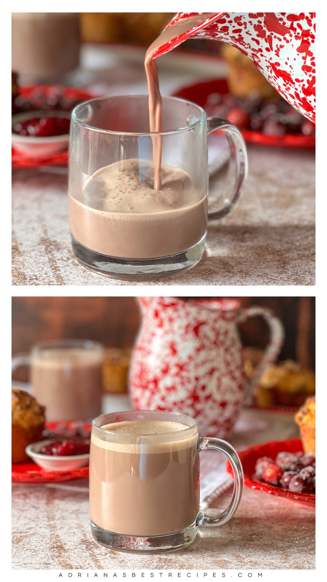 Mexican style hot chocolate with frothy consistency