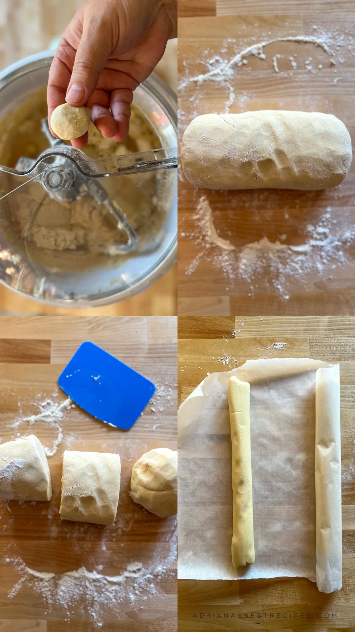 Step by step on how to make the vanilla dough