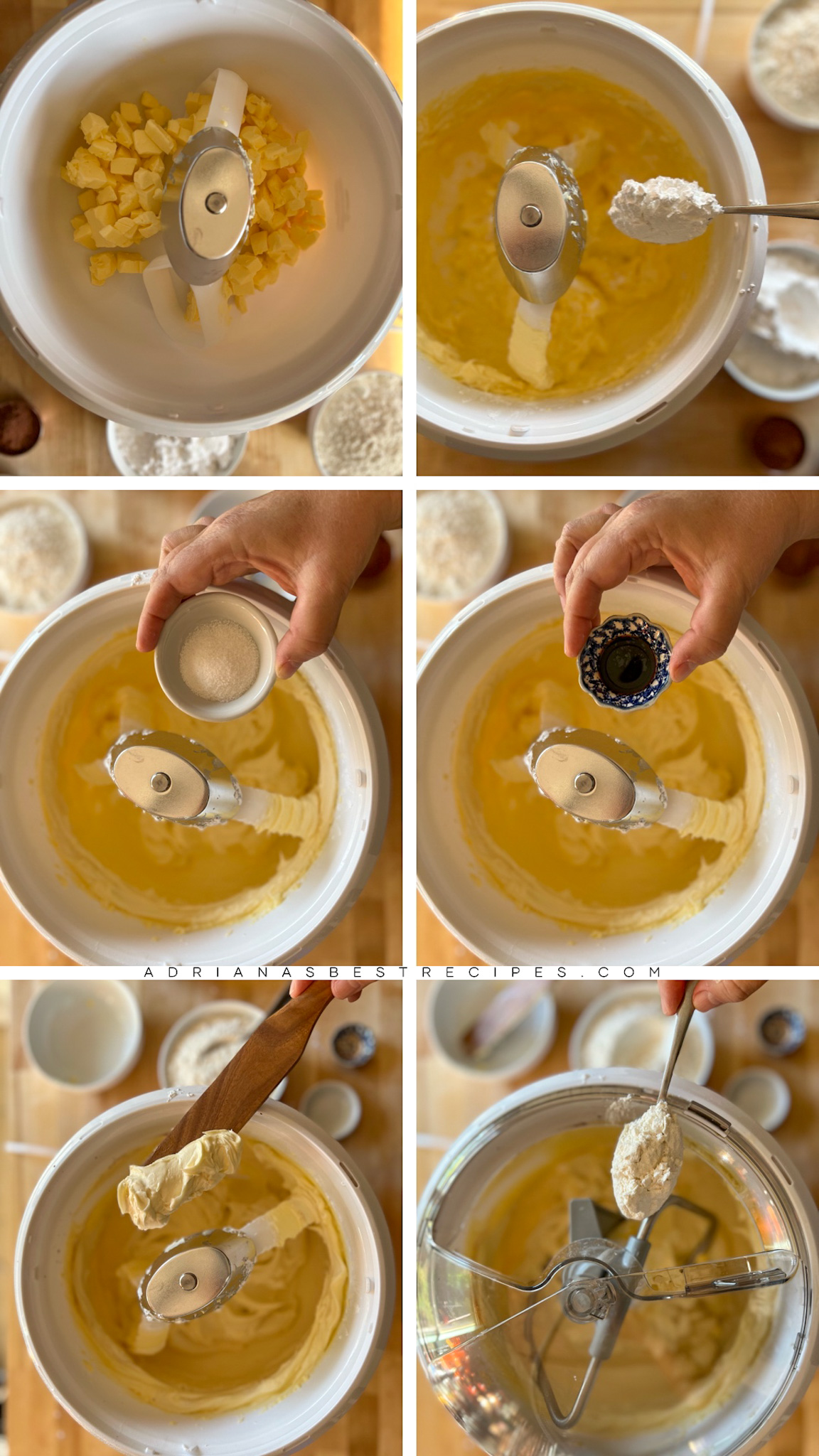 Step by step on how to prepare the cookie dough