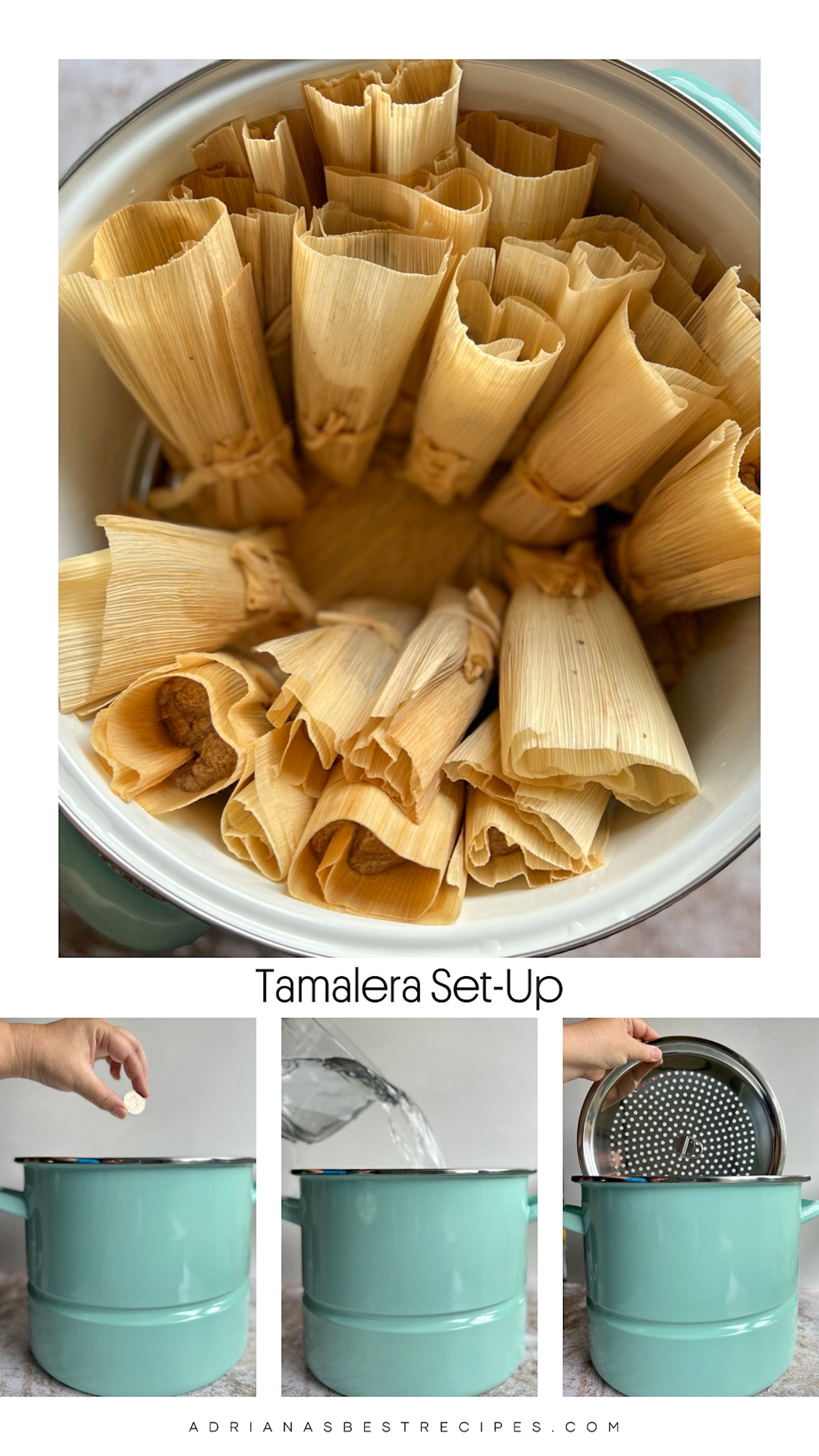 Tamalera set up collage