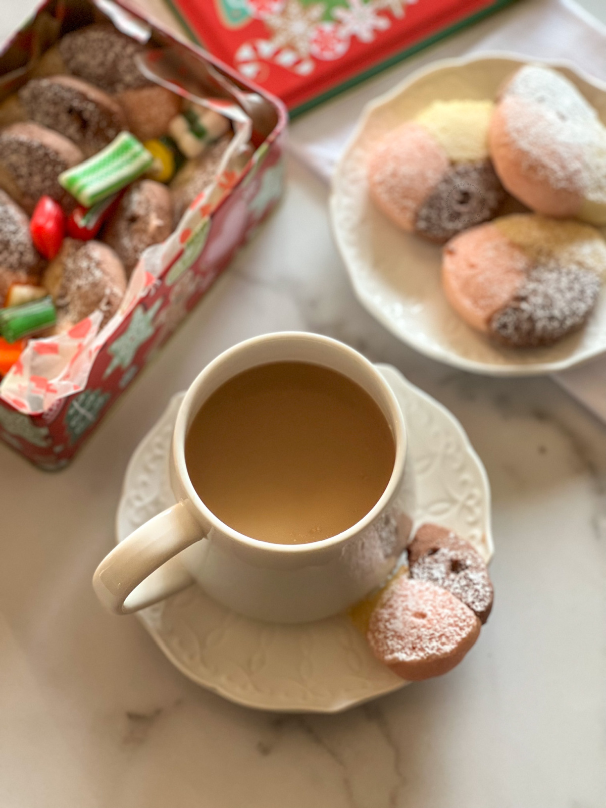 a cup with milk and coffee