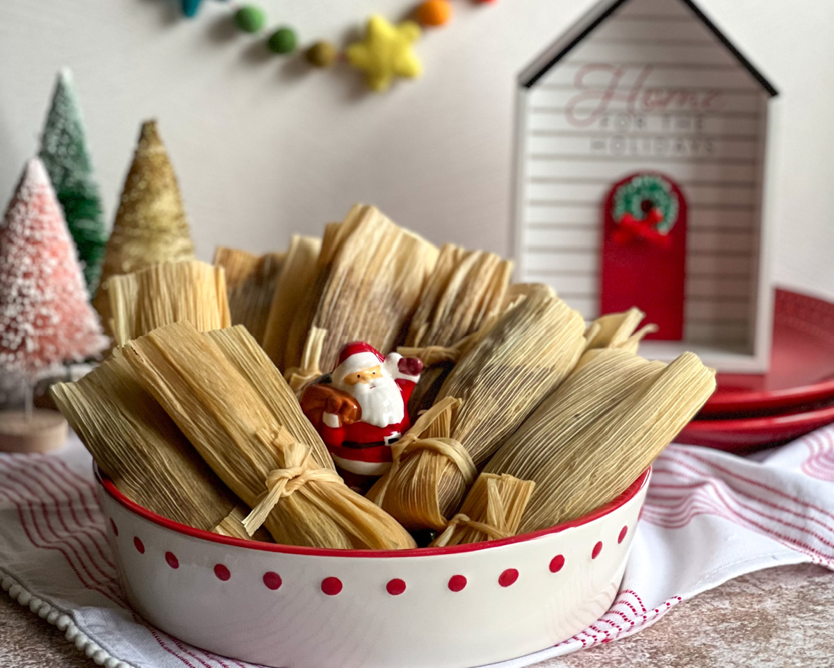 a full tray with tamales