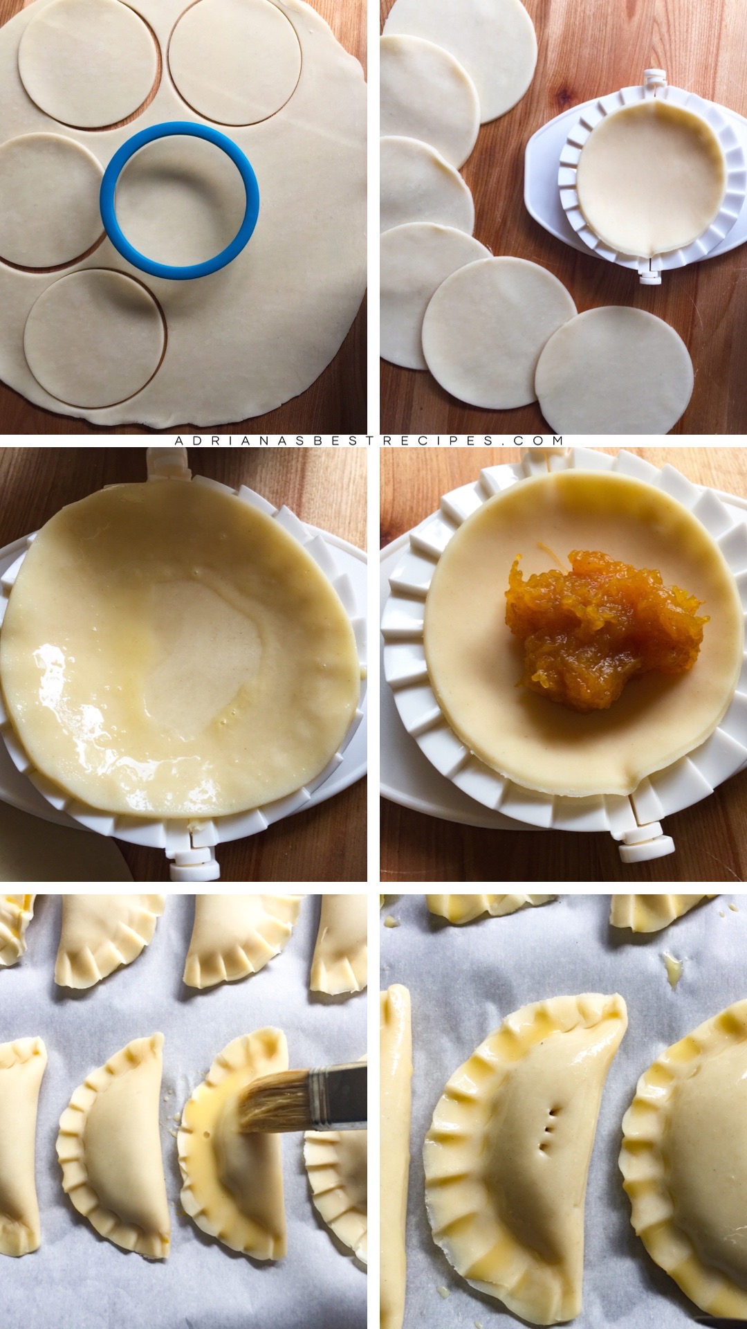 Step by step on how to make make mexican pumpkin empanadas