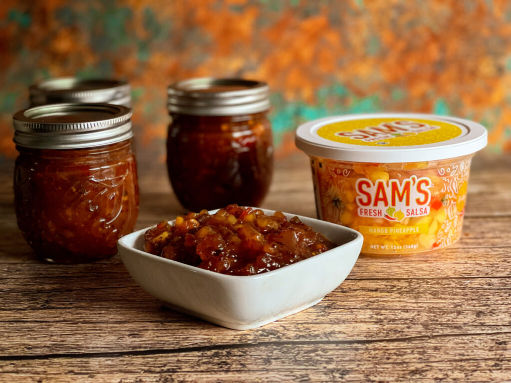 a bowl with savory chutney