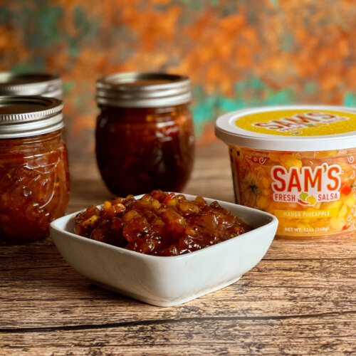 a bowl with savory chutney